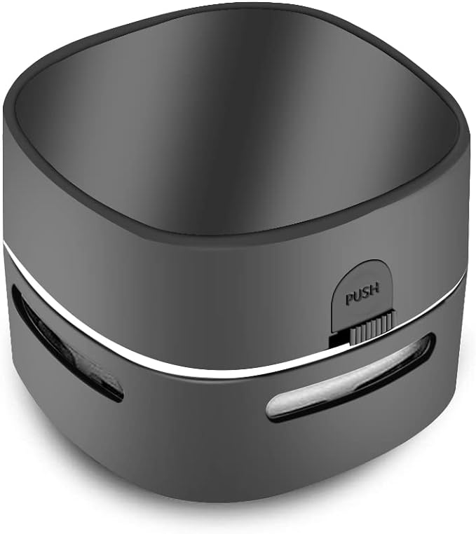 ODISTAR Mini Desktop Vacuum Cleaner for Table Dust (Black AA Battery)