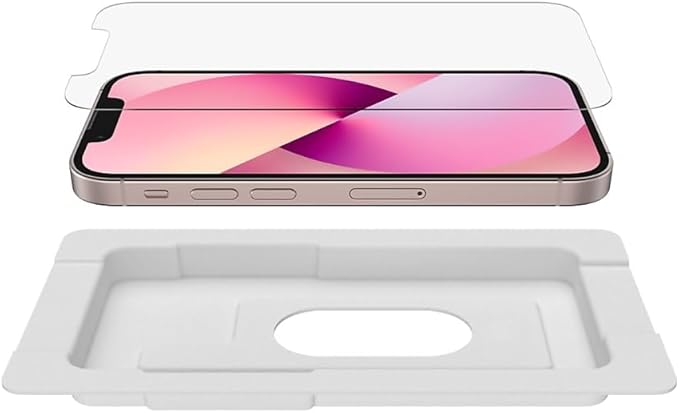 Belkin iPhone 13 Mini Screen Protector UltraGlass, AntiMicrobial-Treated, Easy Application Bubble Free with Included Guide Tray
