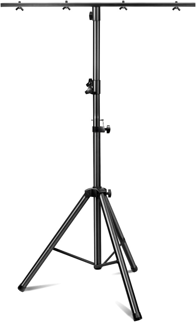 Bloazzup DJ Lights Stand 2 Pack, Heavy Duty DJ Stand, Portable Par Can Tripod Stage Light Stand Adjustable Height 41-95 Inch, DJ Lighting T Bar Suitable for Stages, Banquet, Party