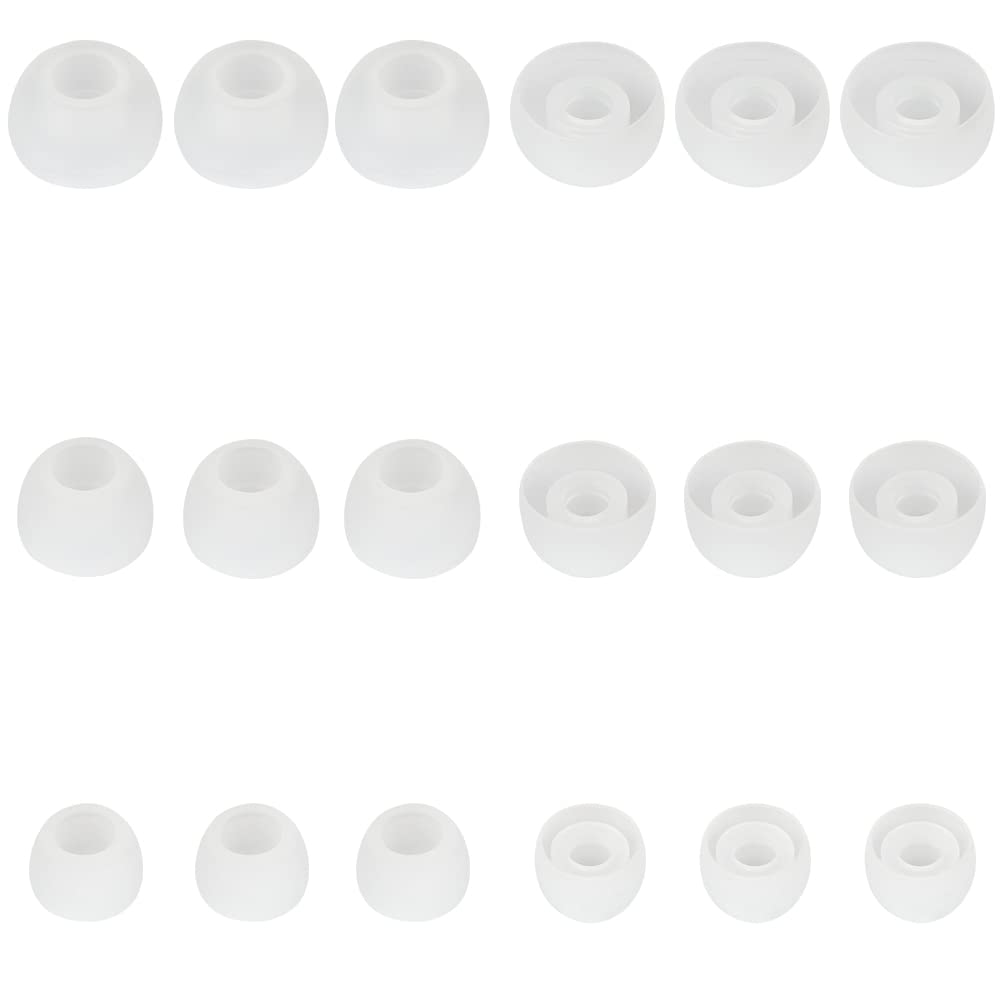 WKYMY Replacement Earbud Tips Silicone Eartips for in- Ear Headphones Rubber Tips Earbud Caps 9 Pairs S M L
