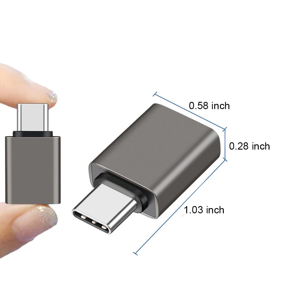USB C Male to USB A Female OTG Adapter (2 Pack),USB 3.2 GEN2 10Gbps High-Speed Data PD 60W Fast Charging for iMac,MacBook Pro/Air,iPhone 16 15,iPad,Microsoft Surface,Samsung Galaxy S24/23/22,etc.