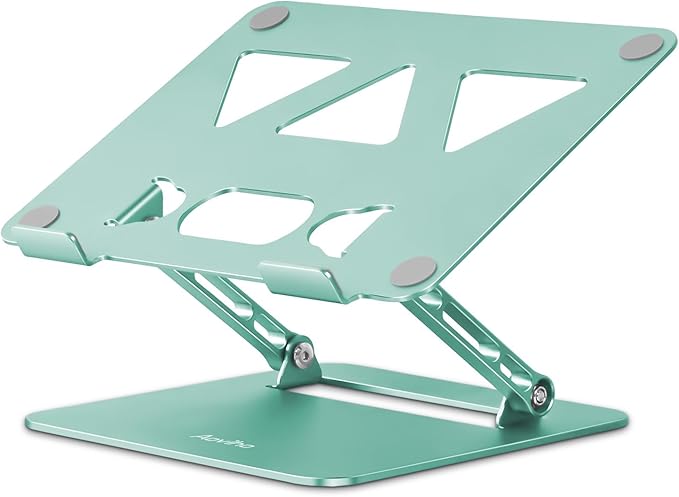 Aoviho Adjustable Laptop Stand for Desk,Portable Laptop Stand Holder and Riser,Foldable Aluminum Notebook Computer Stands for MacBook Air Pro HP Lenovo Dell Samsung Chromebook, 10-15.6 inch