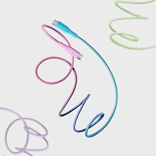 CASETiFY Powerthru USB-C to USB-C Cable (2m/6.6ft) - Cotton Candy