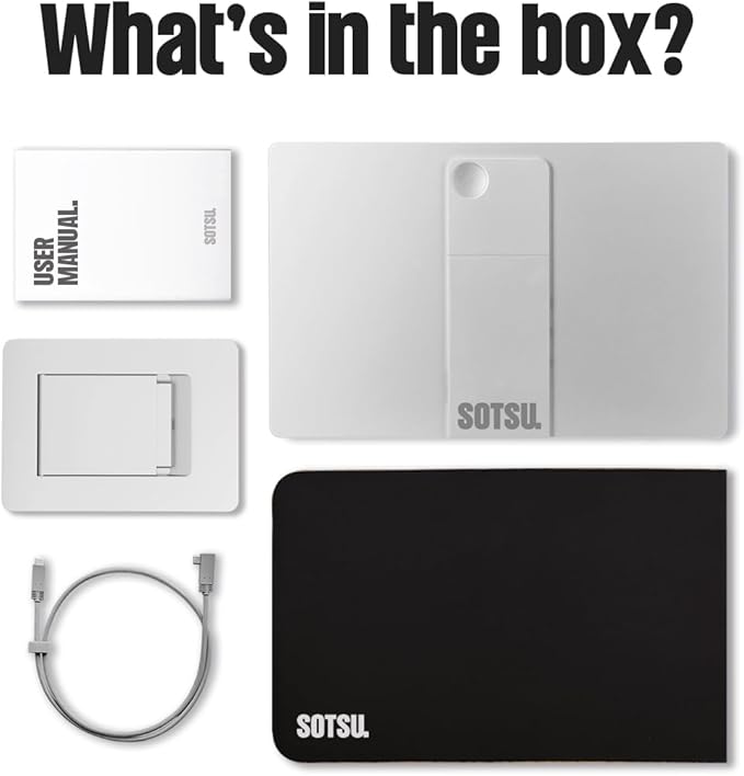SOTSU FlipAction Elite 16" | 4K Portable Monitor | 3840 x 2400 (UHD+) | 60 Hz | 100% DCI-P3 | 450 Nits | Pivot Rotate | Full Metal CNC | Perfect Match for Mac and Windows (Silver)