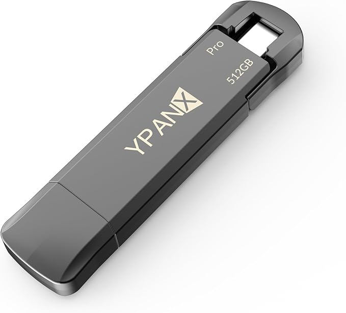 YPANX 1 TB Pro Portable SSD, 1000MB/s Speed, USB 3.2 Gen 2 + Type C Dual-Port, Lightweight External SSD for iPhone 15/16/17/Pro/Pro Max, Android, Windows, Mac, Tablets