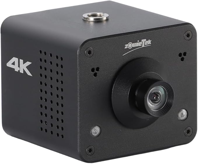 zowietek 4K NDI|HX3 POV Box Camera PoE, Simultaneously HDMI & SDI Output, RTSP/RTMP(s)/SRT, Standalone Live Streaming to YouTube/Facebook/Twitch for Webcast, Meeting, Teaching & Gaming (M12 AF)