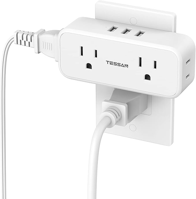 TESSAN Surge Protector Outlet Extender, Multi Plug Wall Expander