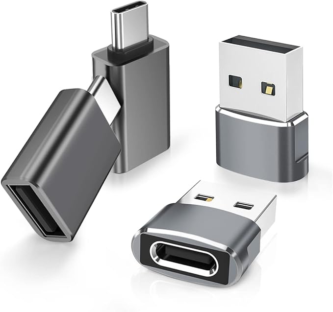 Elebase USB to USBC Adapter with Type C OTG Adaptor Set 4Pack