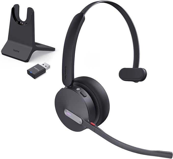 Yealink WH64 Hybrid DECT Dongle & Bluetooth Wireless Headset for Work