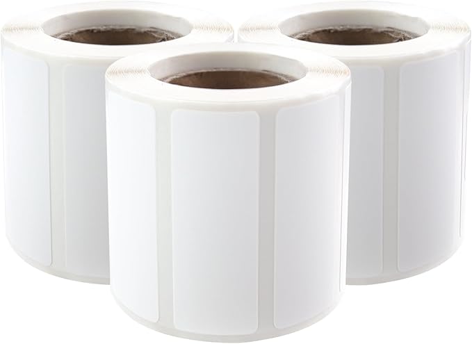 PUQU 30x50mm Direct Thermal Sticker Labels, Self-Adhesive All-Purpose Label Maker Tape, Compatible with AQ Series Label Printer, Refills Standard Laminated Office Labeling, 1 Roll of 150 Labels