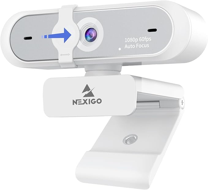 NexiGo 1080P 60FPS Webcam with Software Control and Microphone, AutoFocus, w/Privacy Cover, N680P Pro Computer Web Camera for Skype Zoom Teams, Mac PC Laptop Desktop