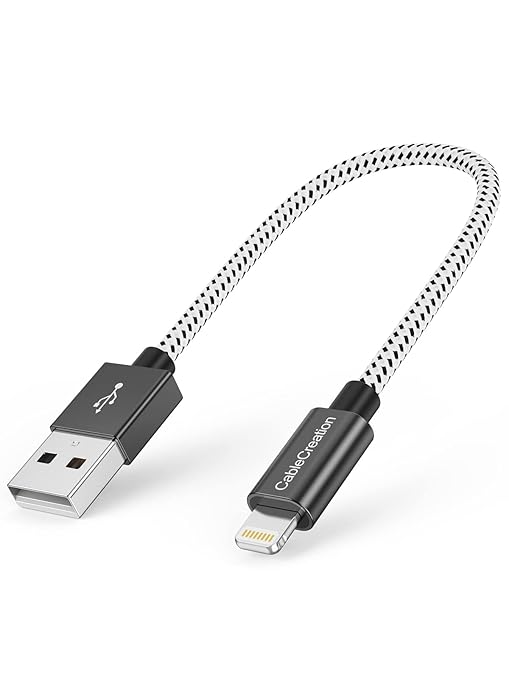 CableCreation 2-Pack Short iPhone Charger Cable 0.5FT/0.15m MFi Certified