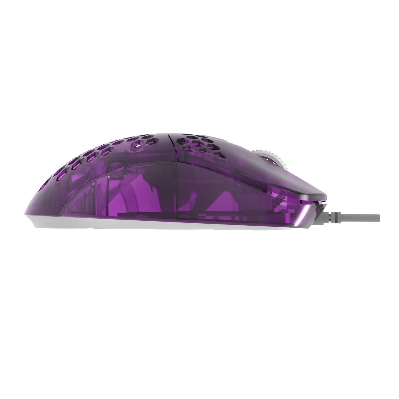 G-Wolves Hati HTM/HT-M Medium 56g Ultra Lightweight Honeycomb Wired Gaming Mouse, PixArt 3389 Sensor 16000 DPI, 6 Programmable Buttons, Low Latency, for PC/Mac (Violet)