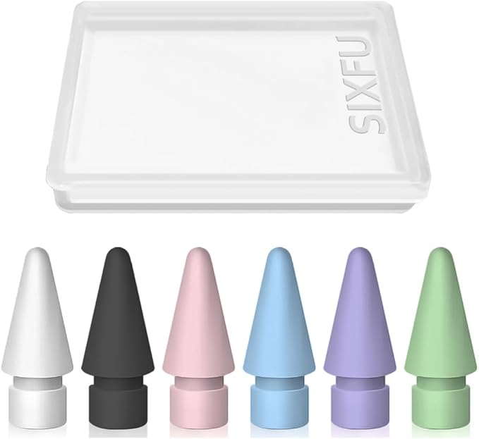 12 PCS Tips for Apple Pencil tip, Apple Pen Tips Compatible with iPad Pencil Tip Nib with Cover Case for Apple Pencil Pro/USB-C/ 1st Gen/ 2nd Generation iPencil(White,Green)