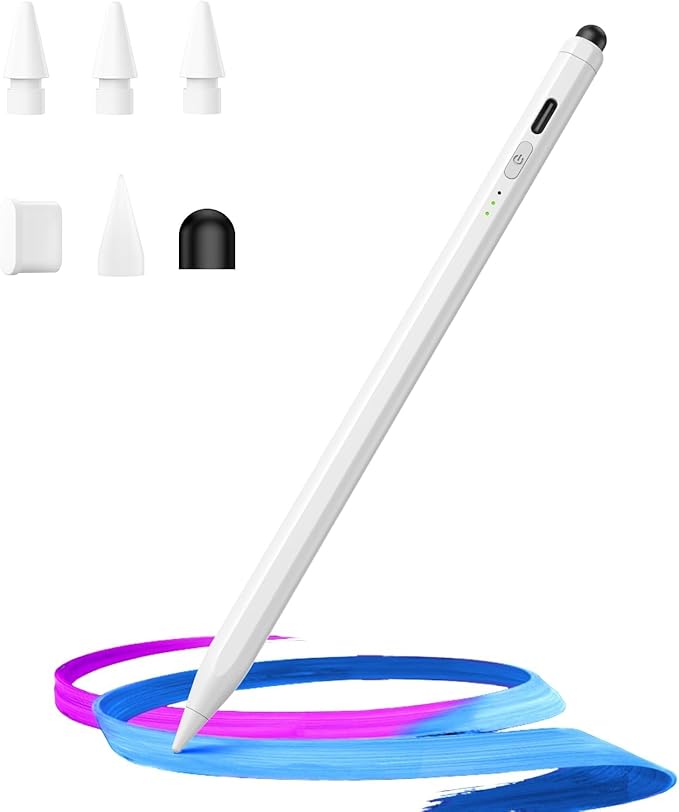 Hastraith Stylus Pen for iPad(2026-2018),13 mins Fast Charge Pencil with Tilt Sensitivity and Palm Rejection for iPad A16/10/9/8/7/6,Air 13"/11"/M3/M2/5/4/3,Pro 11"/13"/12.9"/M4/M2/M1,Mini 7/6/5