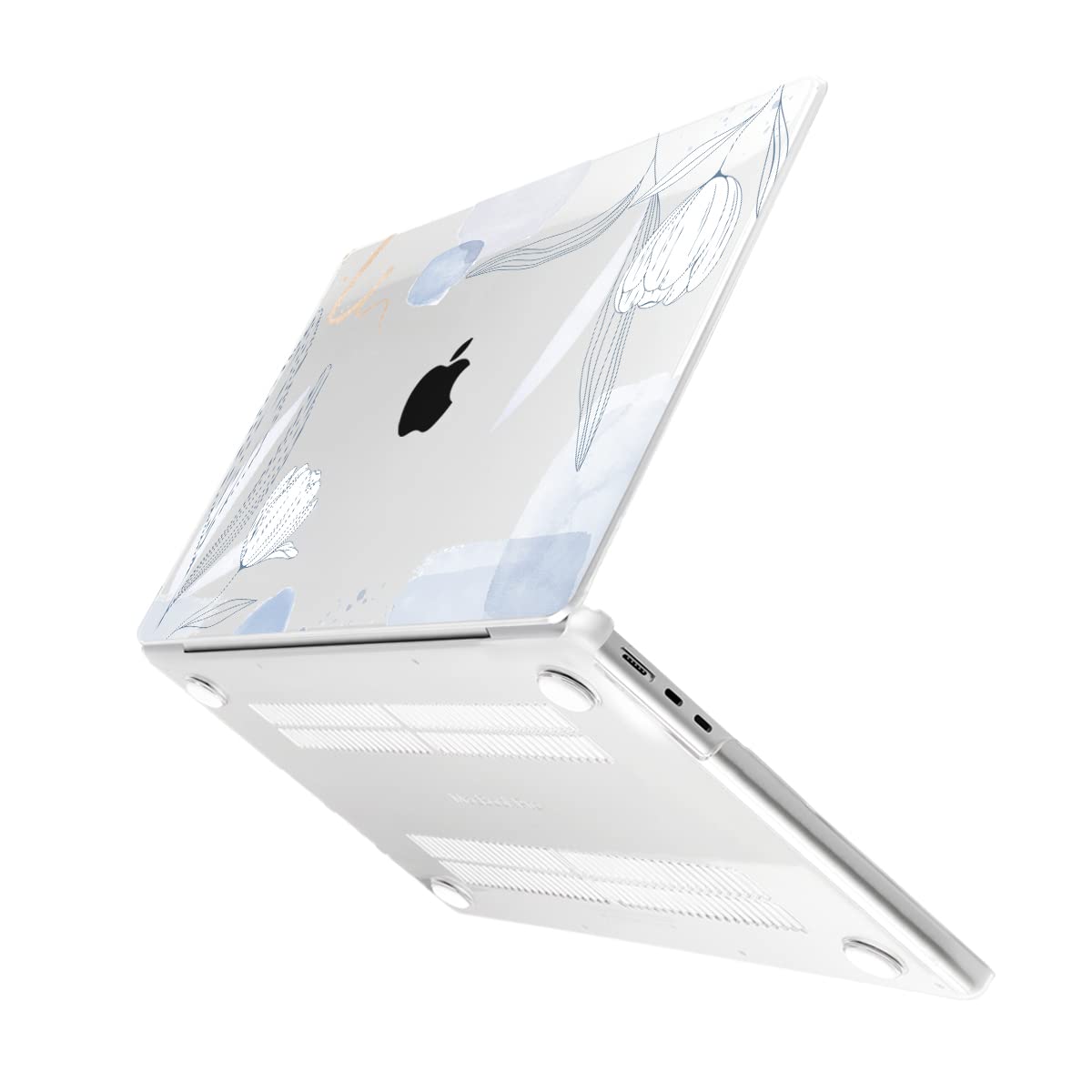 MEEgoodo Case for M5/M4/M3/M2 MacBook Air 13 inch 2026 2025 2024 2022, Fit Model A3449/A3240/A3113/A2681, Case Compatible with MacBook Air 13.6-inch, Floral 33