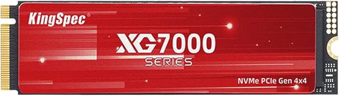 KingSpec XG7000 4TB NVMe SSD PCIe 4.0-7400MB/s Read Speed, 3D TLC NAND M.2 2280 Internal SSD, Compatible with Gaming PC, Laptop, PS5 Console