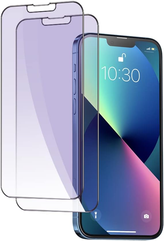 PERFECTSIGHT Anti Blue Light Screen Protector Compatible with iPhone 13 Pro Max 6.7 inch, Eye Care HD Clear Tempered Glass - Anti Eye Fatigue & Eye Dry Easy Installation