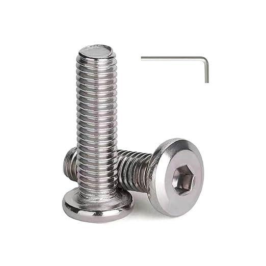 5/16-18 x 1" (20 Pack) Flat Head Hex Socket Cap Screws Bolts, 304 Stainless Steel 18-8, Hex Drive, Bright Finish, Fully Machine Thread
