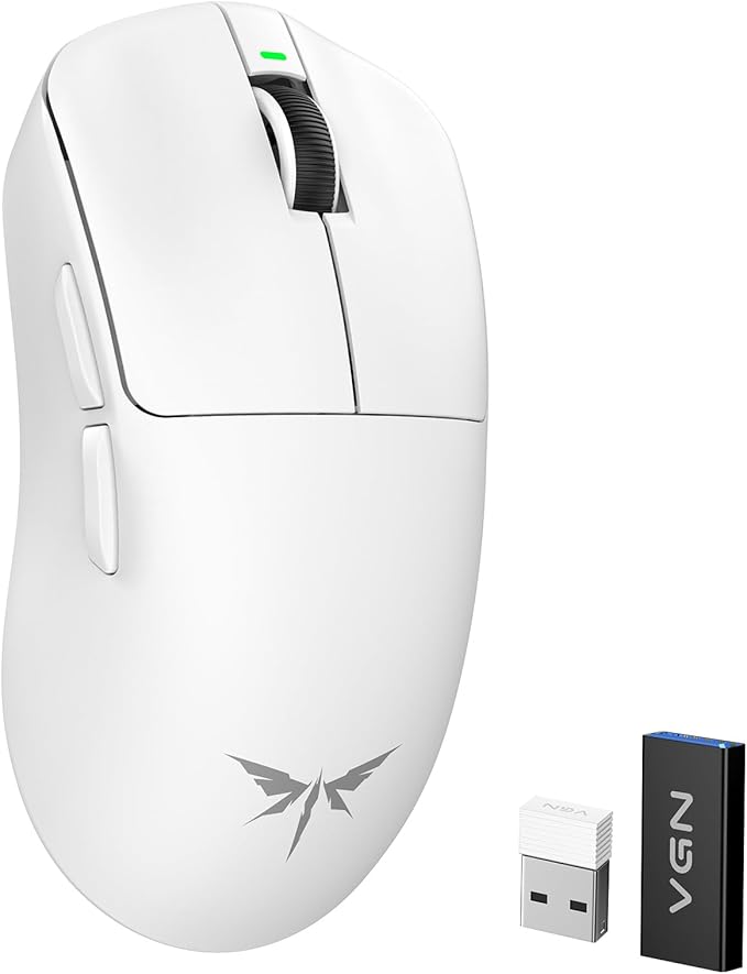 VGN Dragonfly F1 Pro Max Wireless Gaming Mouse, 130h Playtime Long Endurance, 55g Lightweight, PAW3395 26K DPI Flagship Sensor, 4000Hz Polling Rate Supported, Low Latency Esports Peripherals