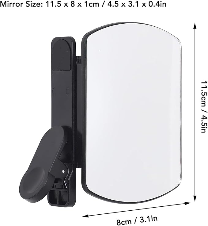 Mirror Effect Lens - Capture Stunning Reflections Instantly, Smartphone Camera Mirror Reflection Clip Kit, Adjustable HD Glass Smartphone Photography Flip Mirror, for Travel Photography (Black+White)