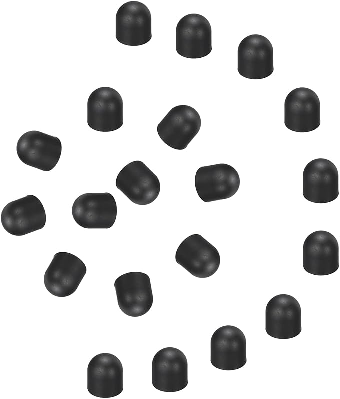 MECCANIXITY 20Pcs Replacement Stylus Pen Tips 6mm Conductive Capacitive Touch Screen Pens Tips Silicone Rubber, Black