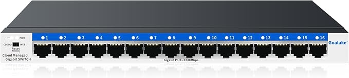 8 Port Gigabit Switch, Easy Smart Managed Ethernet Switch, Network Hub, Ethernet Splitter, Plug & Play, Fanless Metal Design, VLAN, Qos, Support PoE Powered, Desktop or Wall Mount