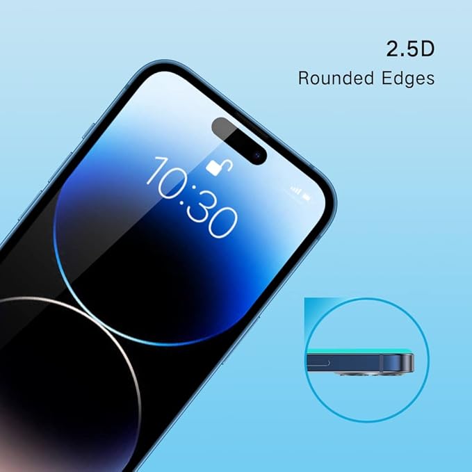 PERFECTSIGHT Sapphire Anti Blue Light Screen Protector Designed for iPhone 14 Pro Max - Eye Protection Diamond Hard Tempered Glass - HD Clear Military Grade Shatterproof Easy Installation (6.7 inch)