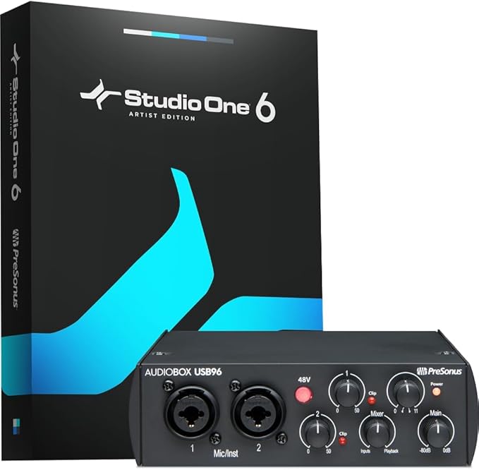 PreSonus AudioBox USB 96 25th Anniversary Studio Recording Package