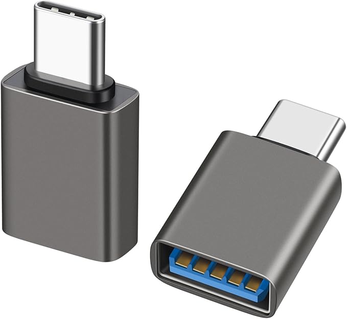 USB C Male to USB A Female OTG Adapter (2 Pack),USB 3.2 GEN2 10Gbps High-Speed Data PD 60W Fast Charging for iMac,MacBook Pro/Air,iPhone 16 15,iPad,Microsoft Surface,Samsung Galaxy S24/23/22,etc.