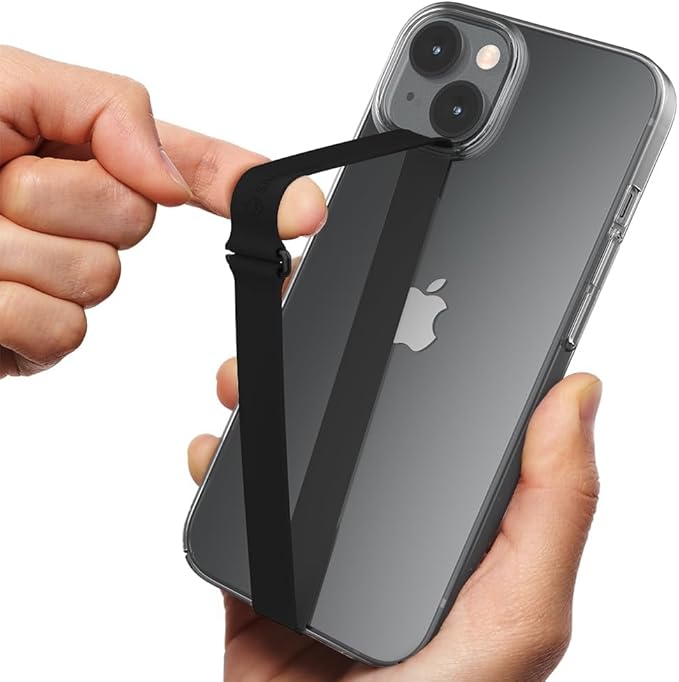 Sinjimoru C-Shaped Clip Finger Phone Grip, Silicone Strap
