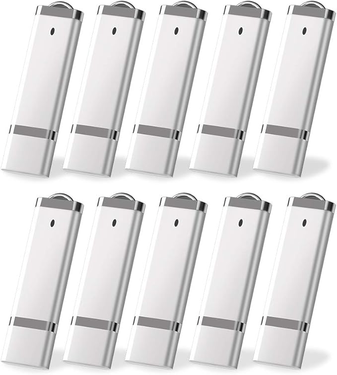 KEXIN 50 Pack 4GB Flash Drive - 4GB USB Pen Drive Memory Stick - 50 Pieces White (4G50PCS)