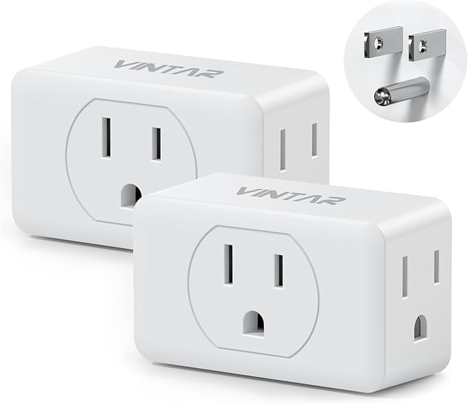 VINTAR Multi Plug Wall Outlet Extender 2 Pack, 3 Way Plug Adapter