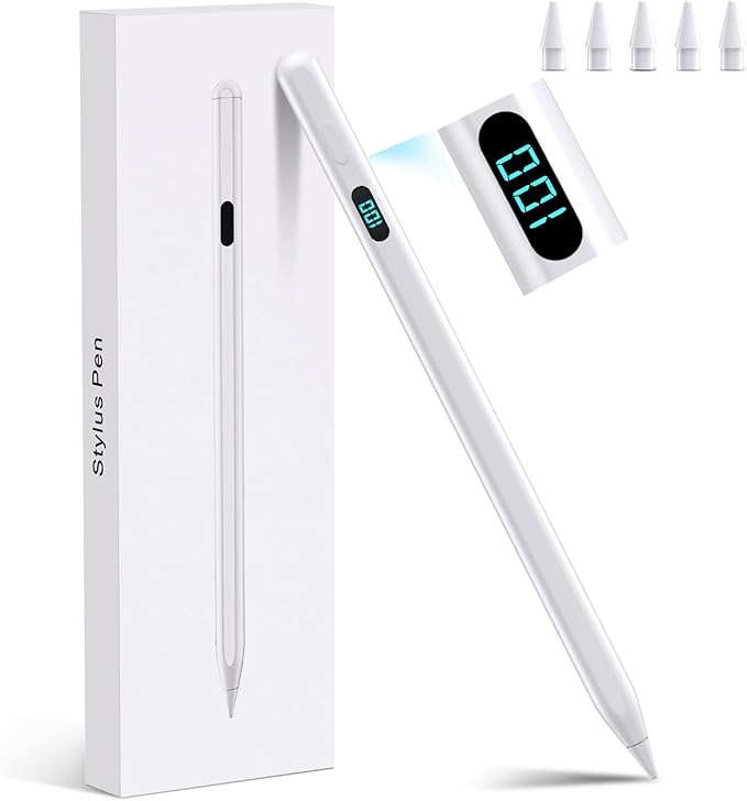 Stylus Pencil for iPad 2026-2018,Magnetic&Palm Rejection&Fast Charge-White