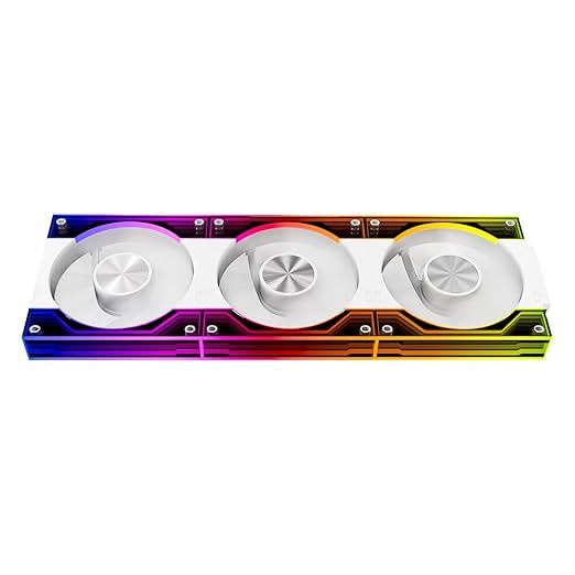Jungle Leopard Interstellar V3 120mm PC Case Fan Infinity Mirror Module Daisy-Chain 120mm RGB PWM Fan Triple Pack Suitable for Computer Case & 360mm AIO Cooler(Black-3Pack