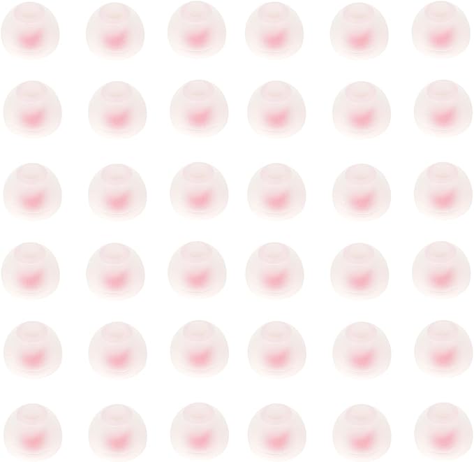 36 Pieces Medium Earbud Tips Soft and Comfortable Ear Bud Replacement Pieces Silicone Fit Most in-Ear Headphones,Inner Hole 3.8mm -5.5mm,Medium White and Red Replacement Eartips