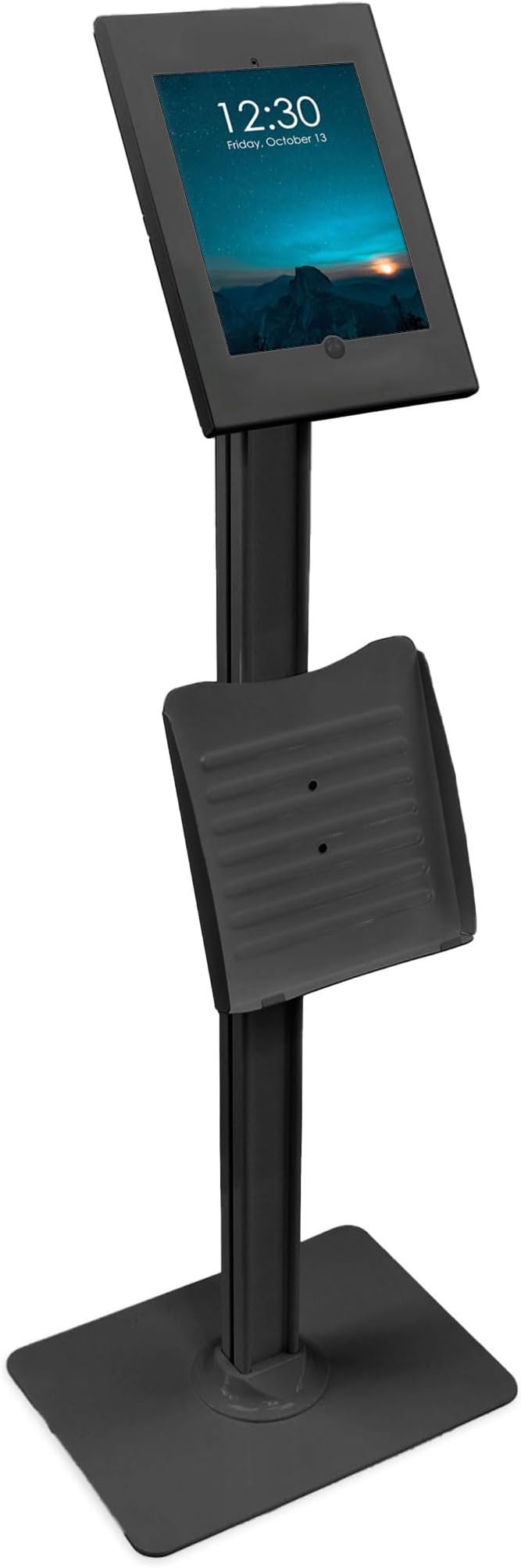 Mount-It! Anti-Theft iPad Tablet Floor Stand Kiosk with Literature Holder