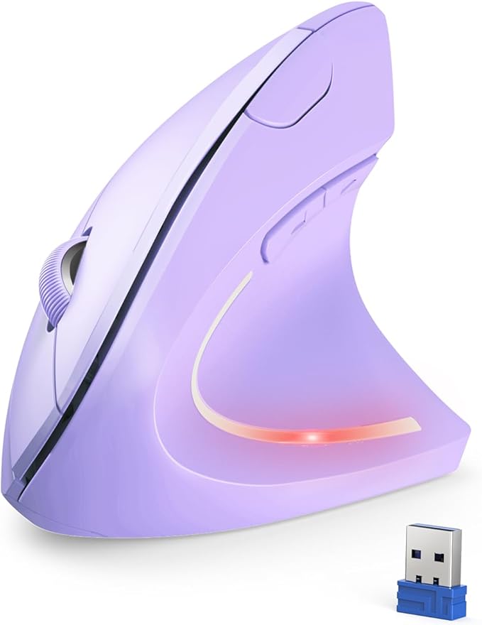 TECKNET 2.4G Ergonomic Mouse Vertical Wireless 4800 DPI Carpal Tunnel Mouse