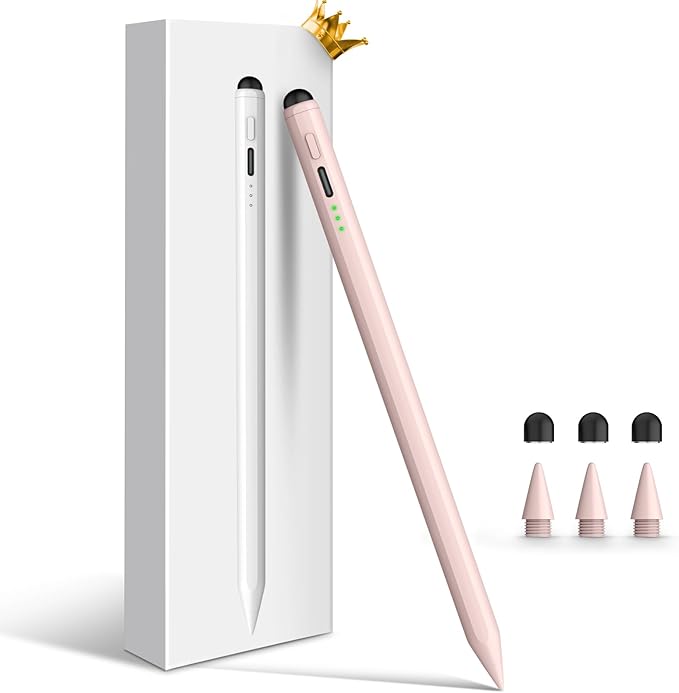 Stylus Pen for iPad, 13 Mins Fast Charge Pencil for Apple iPad Pro Air Mini