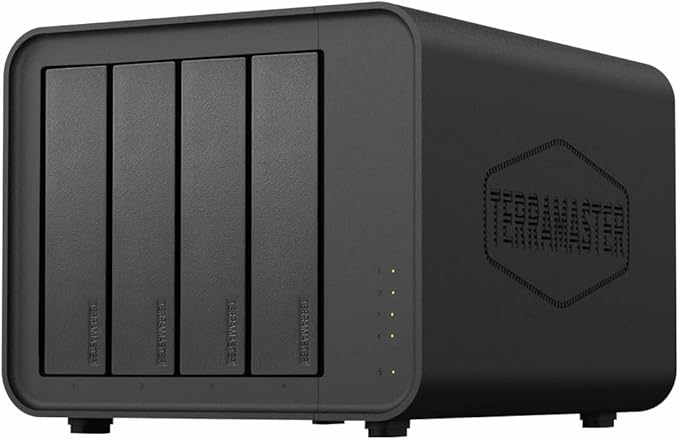TERRAMASTER F6-424 NAS Storage 6Bay - N95 Quad-Core CPU, 8GB DDR5 RAM, Dual 2.5GbE Ports, Network Attached Storage with High Performance (Diskless)