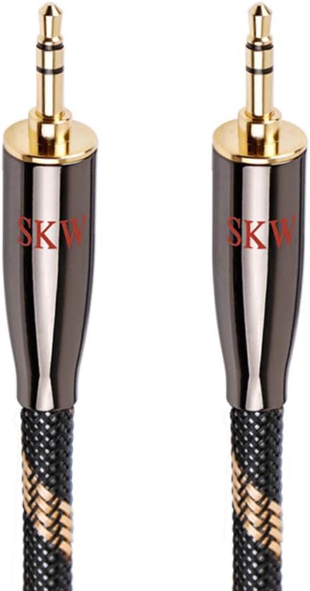 SKW Audiophile Heavy Gauge 3.5mm Stereo Aux Thick Cable 6.5ft/2m