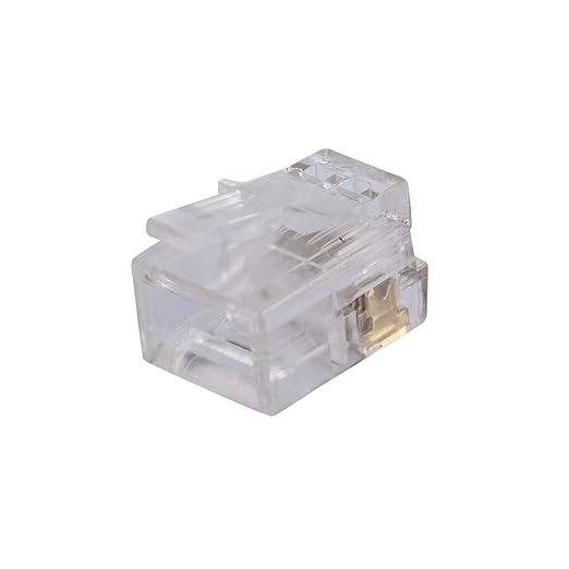 LanSenSu 25PackTelephone Plug 6P6C RJ12 Modular Plug (6/6, Telephone Cord Connector)