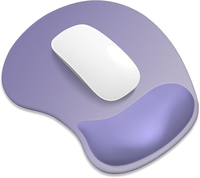 ITNRSIIET Ergonomic Mouse Pad, Cushioned Gel Wrist Rest, Non-Slip Base, Smooth Surface, Compatible with All Mice for Office & Gaming, Desk Accessory, 9.5 x 8.2 inch