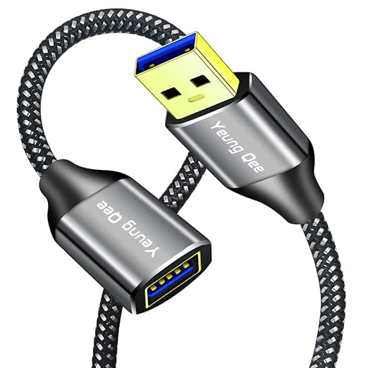 USB 3.0 Extension Cable 12 ft,5Gbps High Speed USB 3.0 Type A Male to Female Extension Cord,USB Extension Lead Compatible with USB Flash Drive, Hard Drive, Card Reader,Scanner