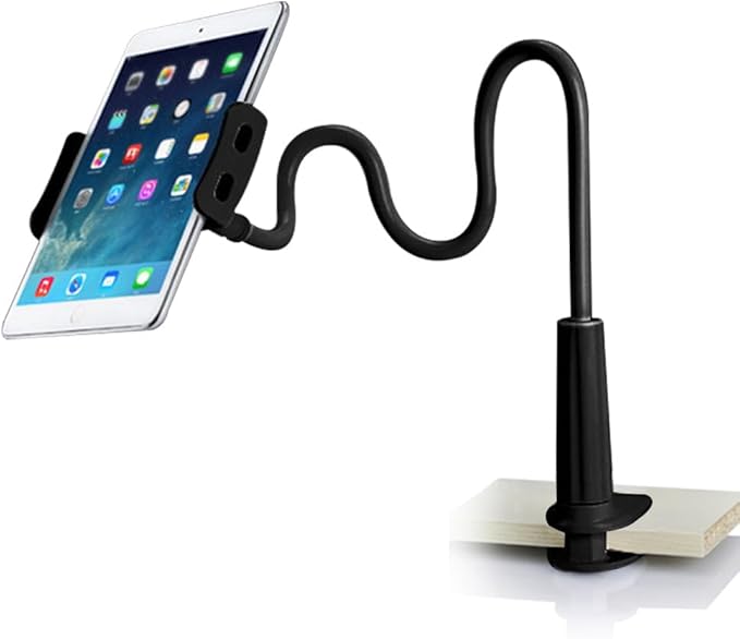 LEVO Gooseneck Phone Holder, Clamp-On Mount for Desk, Bed, RV & Boat