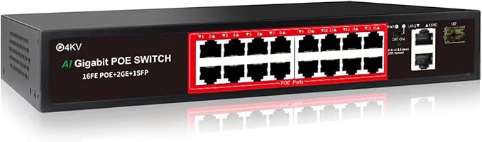 STEAMEMO PoE+ Switch, 8 Port Managed PoE Ethernet Switch(8 POE Ports +2 Uplink),120W Built-in Power, Support VLAN, QoS, Fanless Metal, Plug & Play (Desktop/Wall Mount)