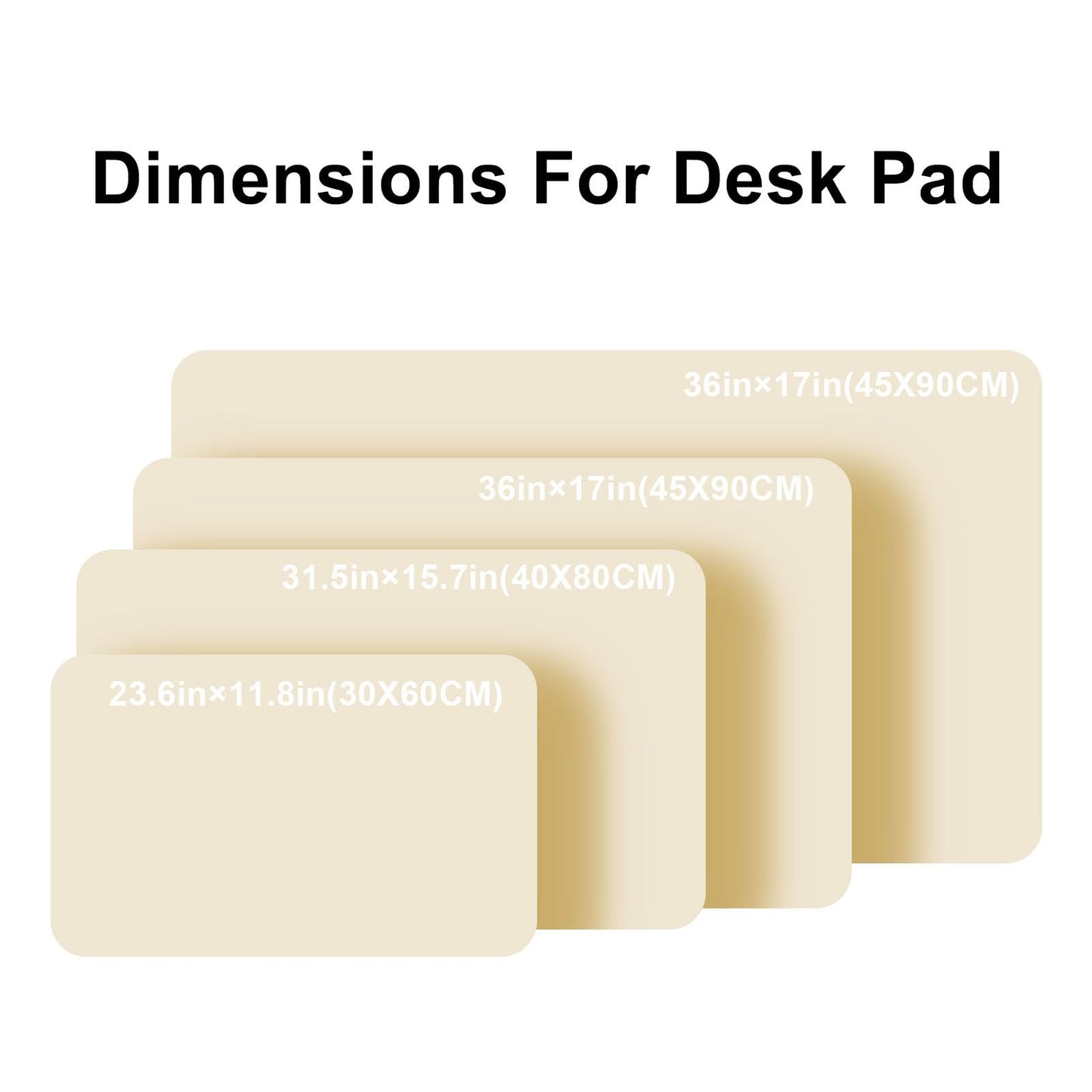 PU Leather Desk Pad Protector Gaming Mouse Pad Non Slip Desk Mat for Keyboard and Mouse Waterproof Desk Writing Pad for Office and Home Desk Accessories(Beige, 47.2 * 17.7)