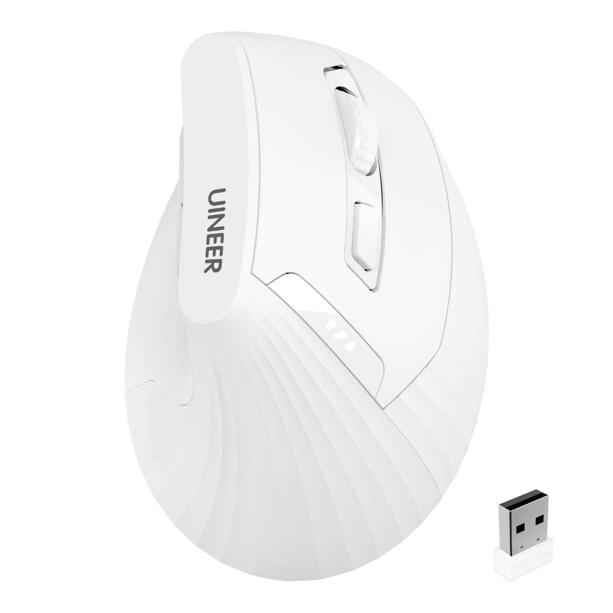 Uineer Ergonomic Vertical Mouse, 2.4G Wireless Mouse, Rechargeable, 4-DPI