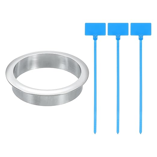 uxcell Desk Grommet, 1" (25mm) Zinc Alloy Cable Hole Cover Wire Cord Organizer with Marked Cable Ties for Home Office Desktop Wire