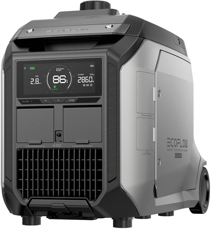 EF ECOFLOW 4096Wh Delta Pro 3 Power Station With 3200W Dual Fuel Generator GE305, Portable Backup Generator for Whole Home Use, Emergency, RVs